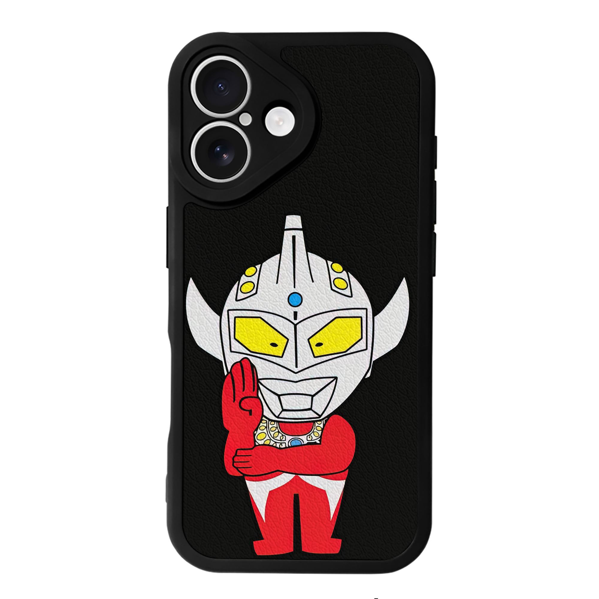（画像用） ウルトラマン Ultraman 【iPhone 16シリーズ対応】シリコンスマホケース（レザー調） 材質：シリコン